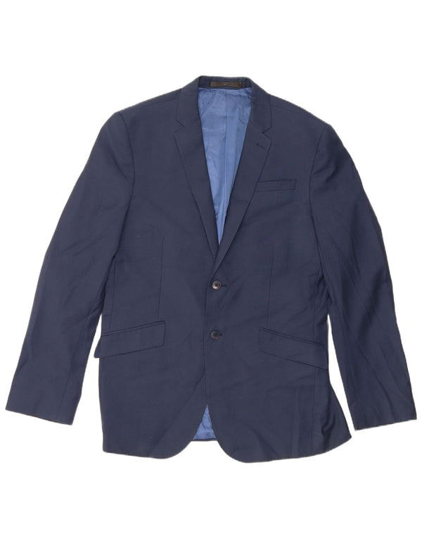 Jaqueta blazer masculina de 2 botões Marks & Spencer Reino Unido 40 azul marinho médio