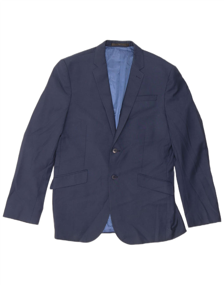 Jaqueta blazer masculina de 2 botões Marks & Spencer Reino Unido 40 azul marinho médio