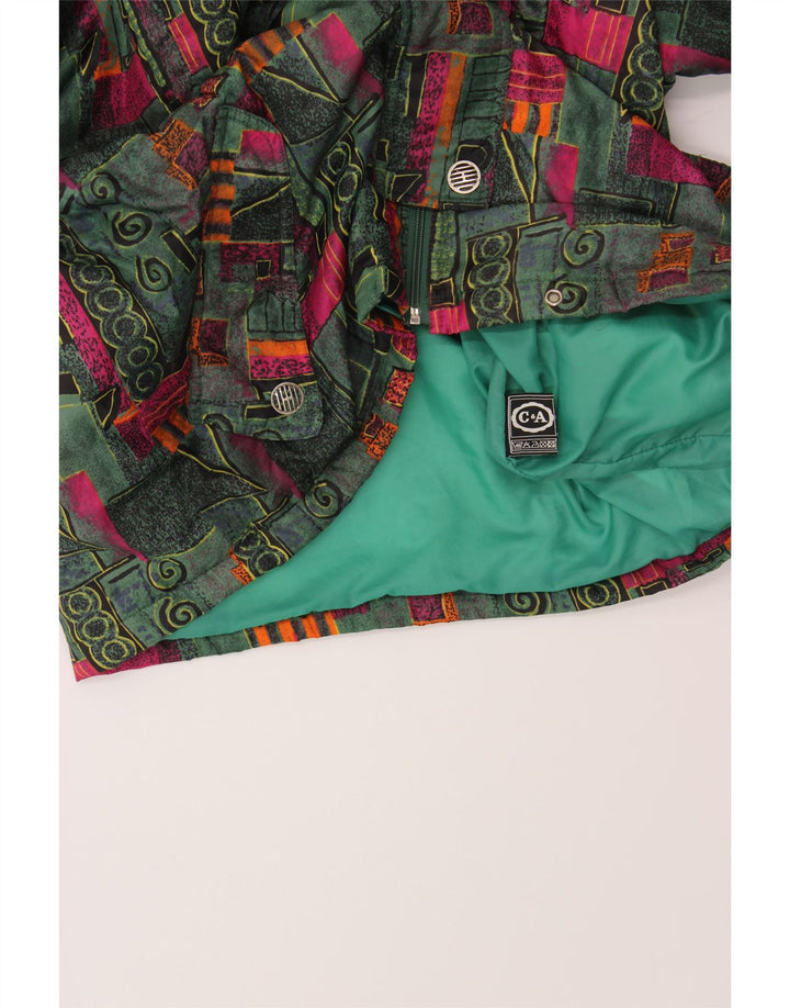 C&A Womens Windbreaker Coat EU 42 Large Green Patchwork Polyester Vintage C&A and Second-Hand C&A from Messina Hembry 