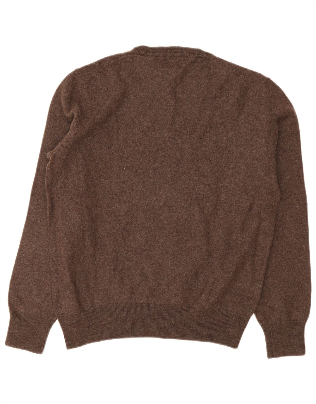 Suéter feminino Gutteridge com gola redonda Reino Unido 18 XL lã marrom