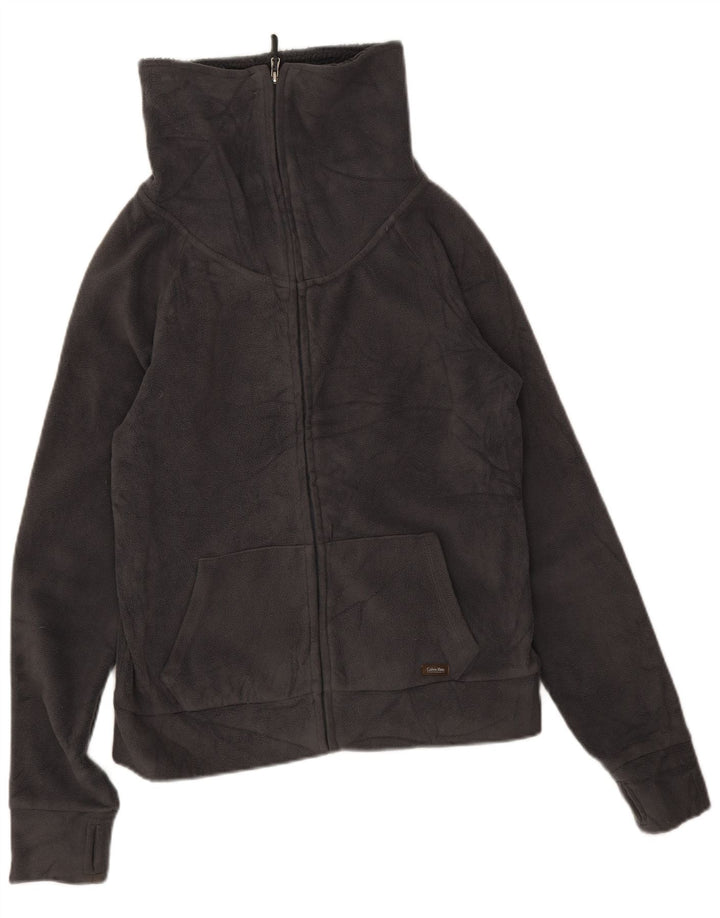 Jaqueta de lã feminina Calvin Klein UK 10 poliéster cinza pequeno