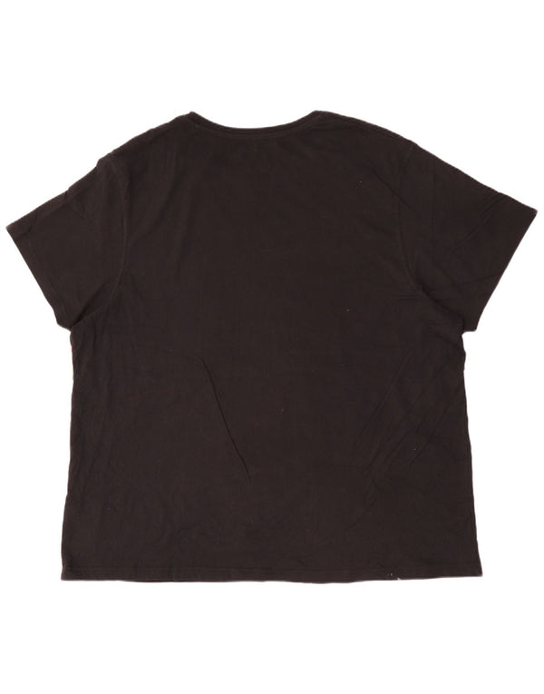 Camiseta gráfica masculina Weird Fish Top 3XL algodão preto
