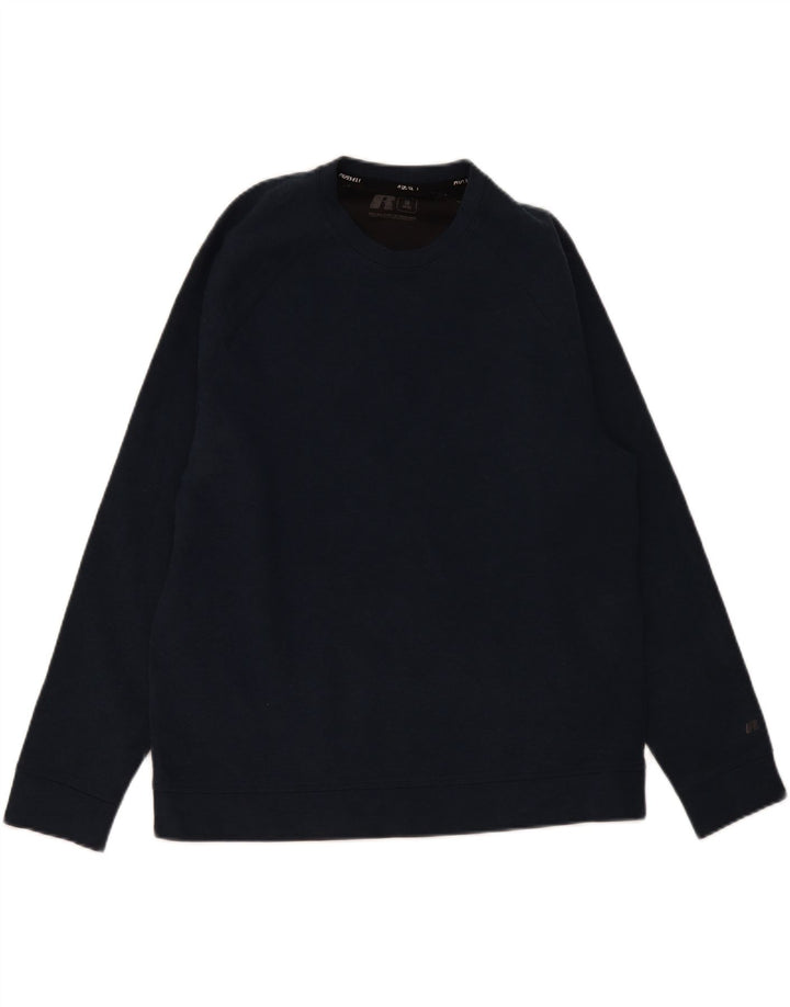 RUSSELL ATHLETIC Mens Sweatshirt Jumper Medium Navy Blue Vintage Russell Athletic and Second-Hand Russell Athletic from Messina Hembry 