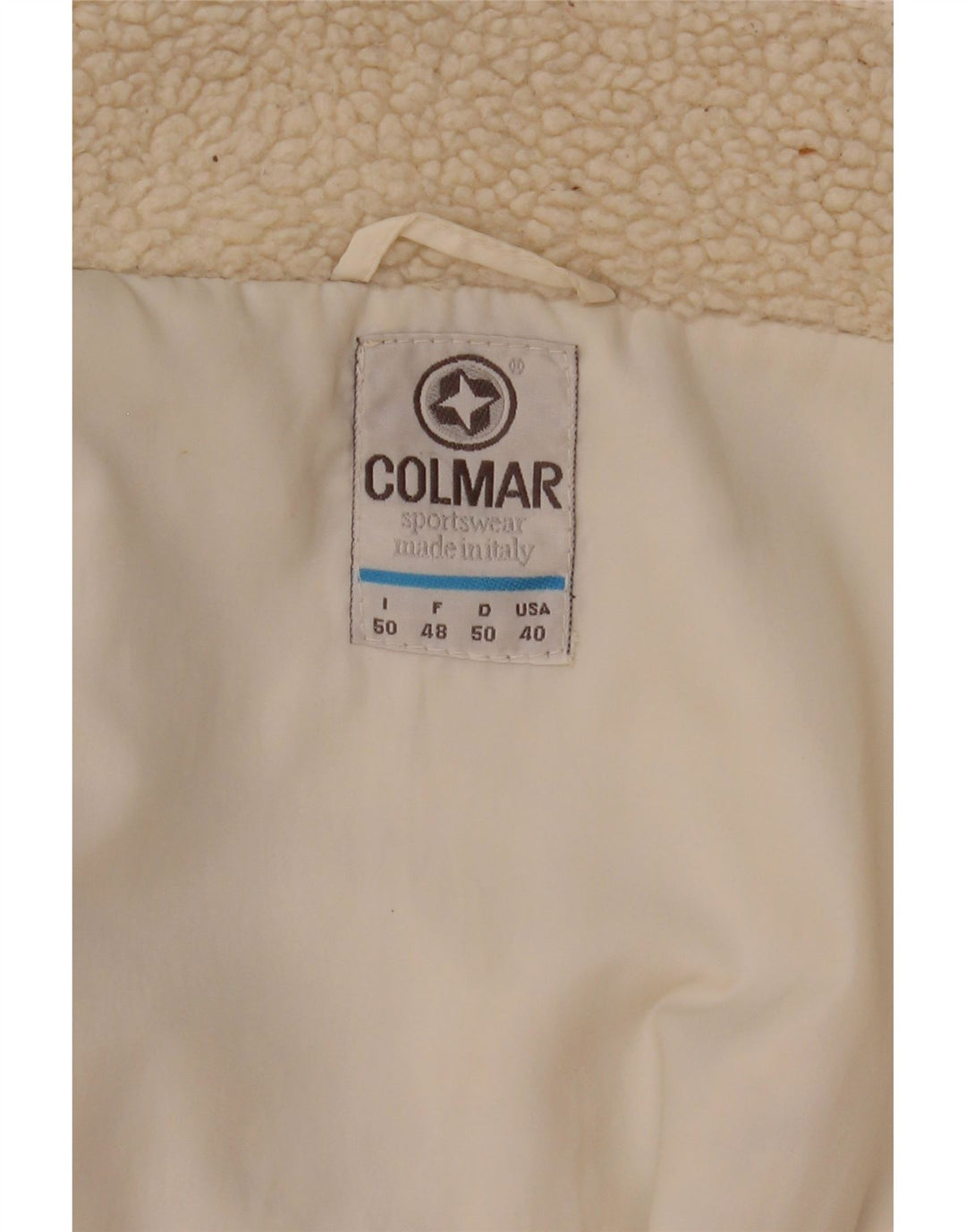 Jaqueta de esqui masculina grande com capuz Colmar IT 50 Medium Off White Colourblock