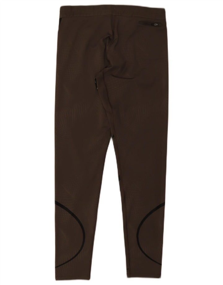 Leggings Nike Dri Fit UK 12 Médio Marrom Listrado Poliéster