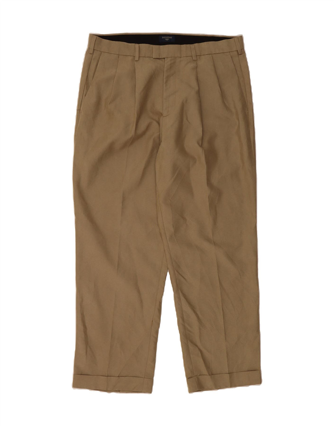 DOCKERS Mens Relaxed Fit Suit Trousers W36 L30 Beige Tencel Vintage Dockers and Second-Hand Dockers from Messina Hembry 
