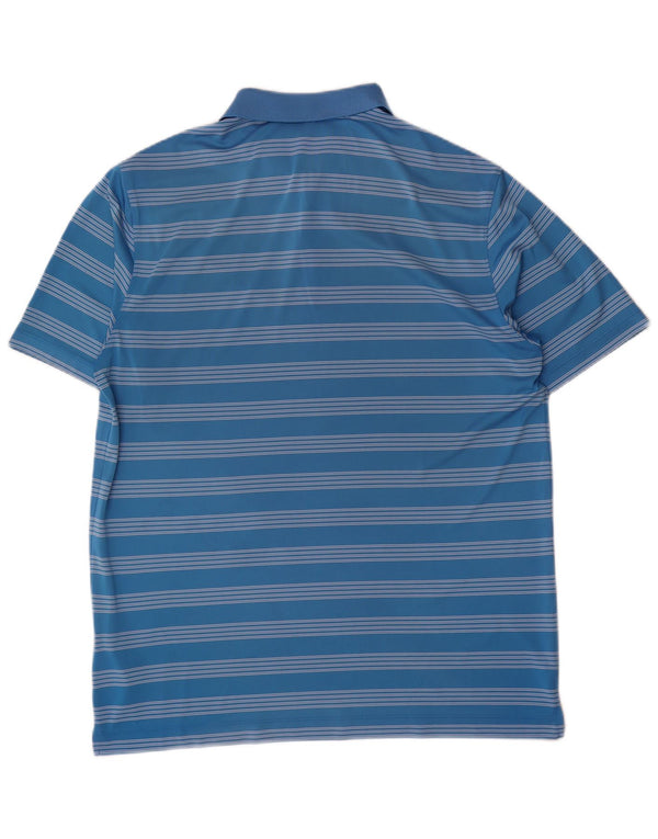 Camisa polo masculina Nike XL poliéster listrado azul