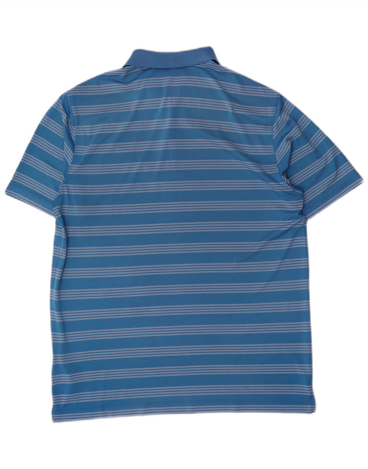 Camisa polo masculina Nike XL poliéster listrado azul