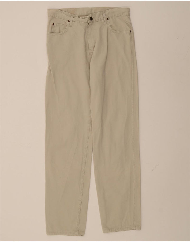 LEE Mens Brooklyn Straight Casual Trousers W33 L34 Beige Cotton Vintage Lee and Second-Hand Lee from Messina Hembry 