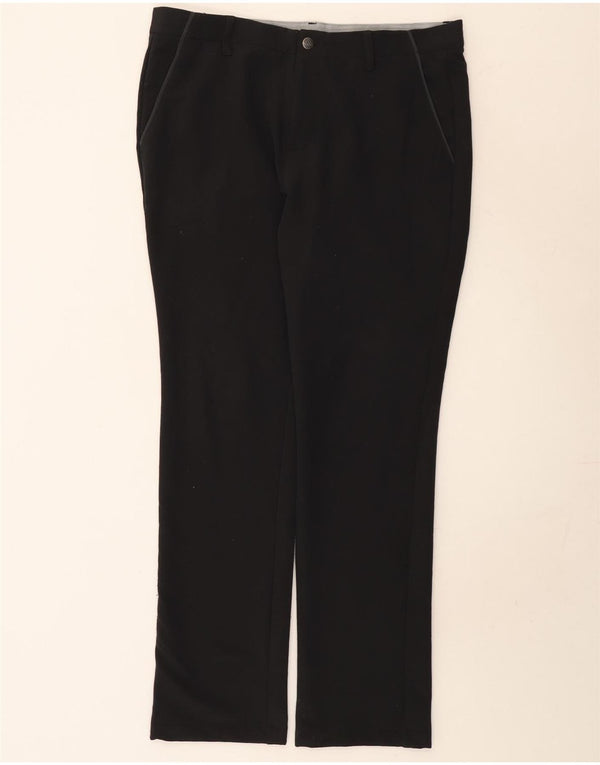 Calça Chino Reta Masculina Adidas W34 L32 Poliéster Preto