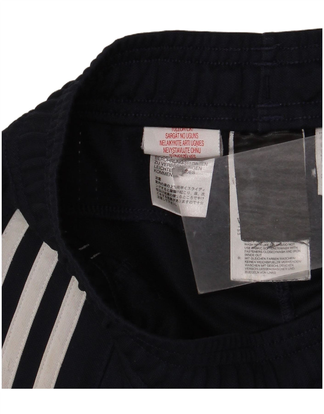 Calças de treino Adidas meninos 9-10 anos azul marinho poliéster
