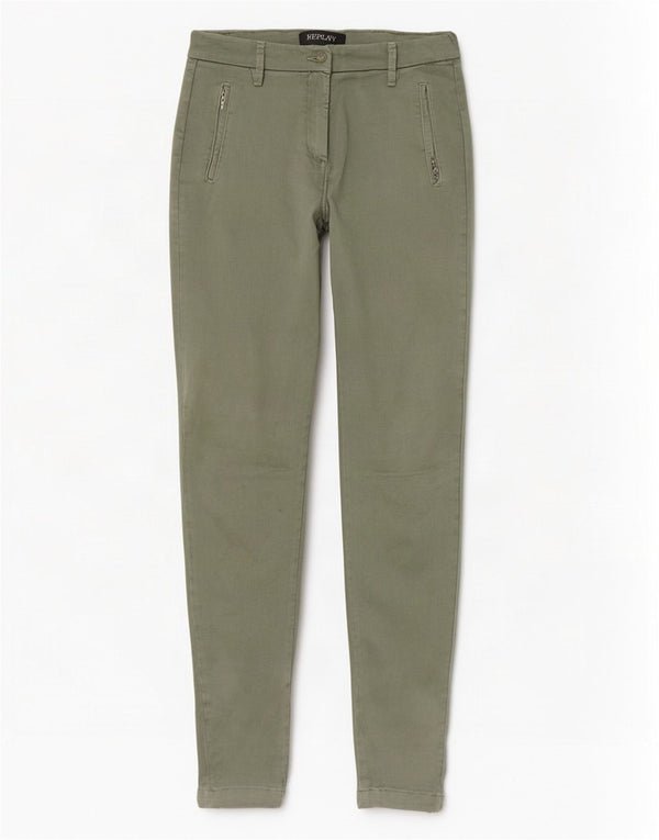 Replay Jeans Skinny Feminino W28 L30 Algodão Verde