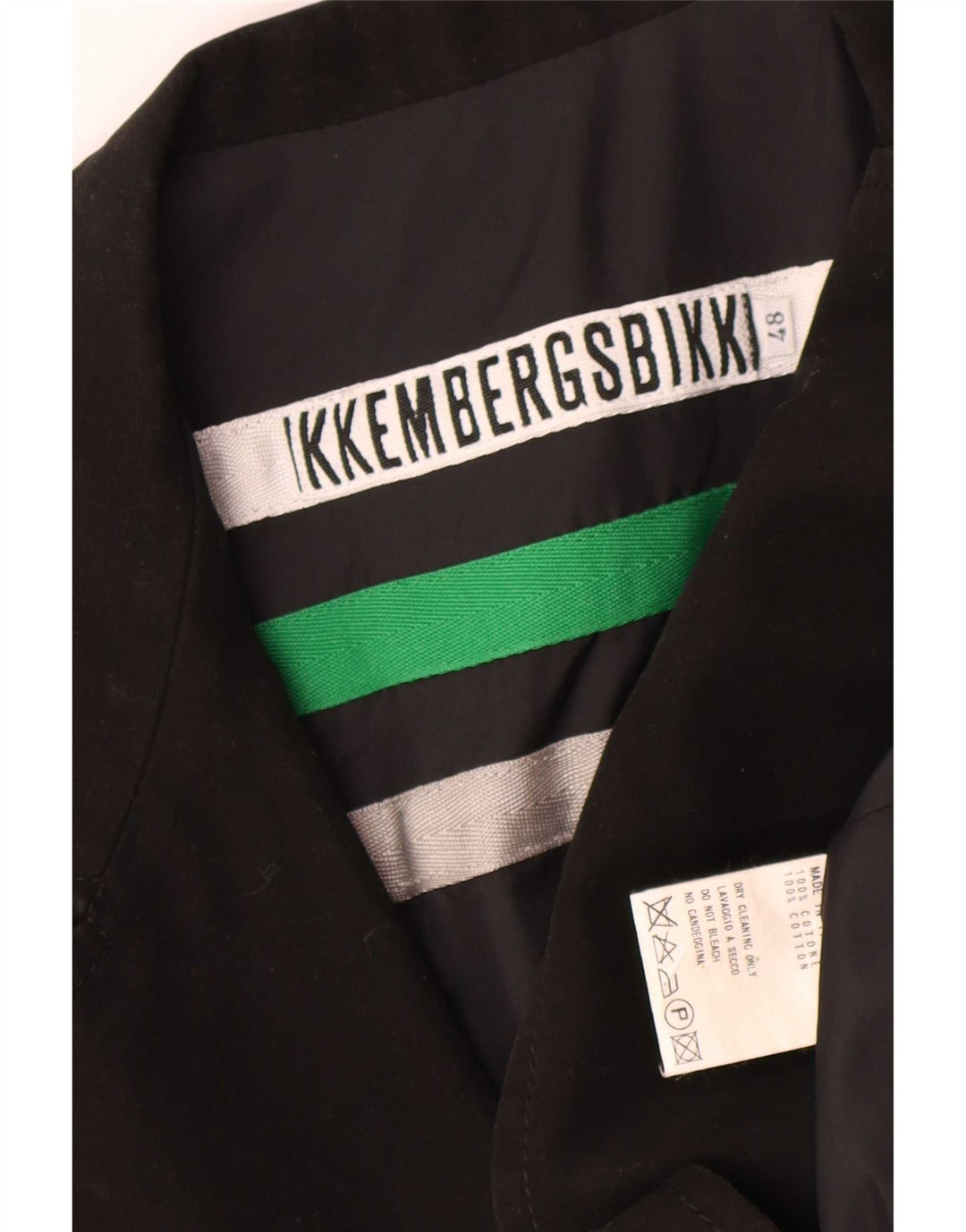 Jaqueta blazer masculina de 2 botões Bikkembergs IT 48 algodão preto médio