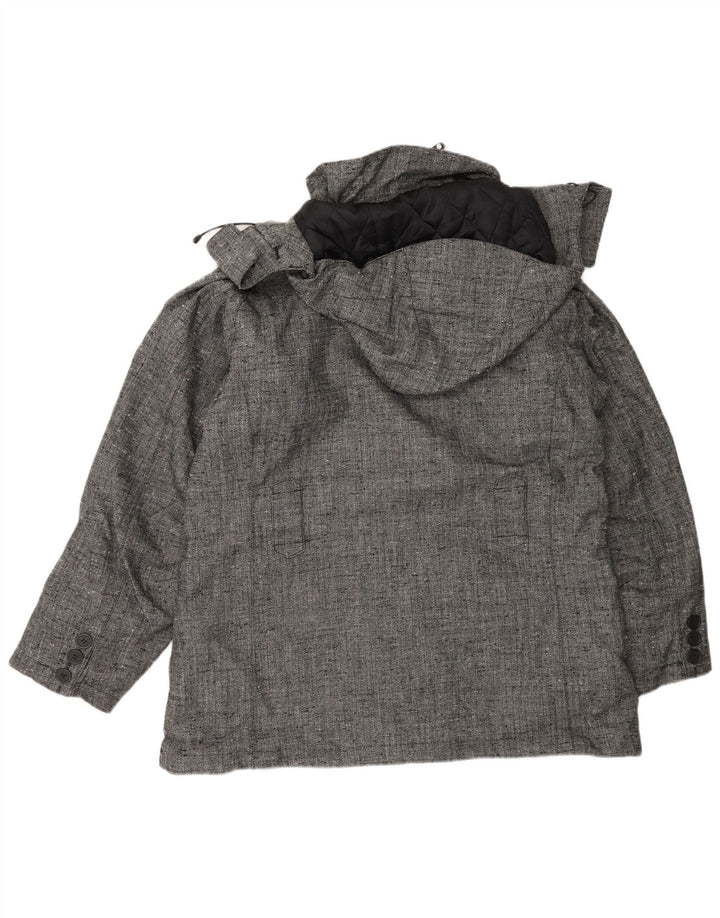 Jaqueta bomber feminina com capuz The North Face UK 16 grande espinha de peixe cinza