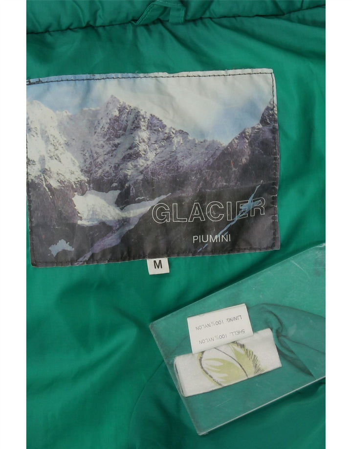 Jaqueta Acolchoada Masculina Vintage Reino Unido 38 Médio Verde Nylon