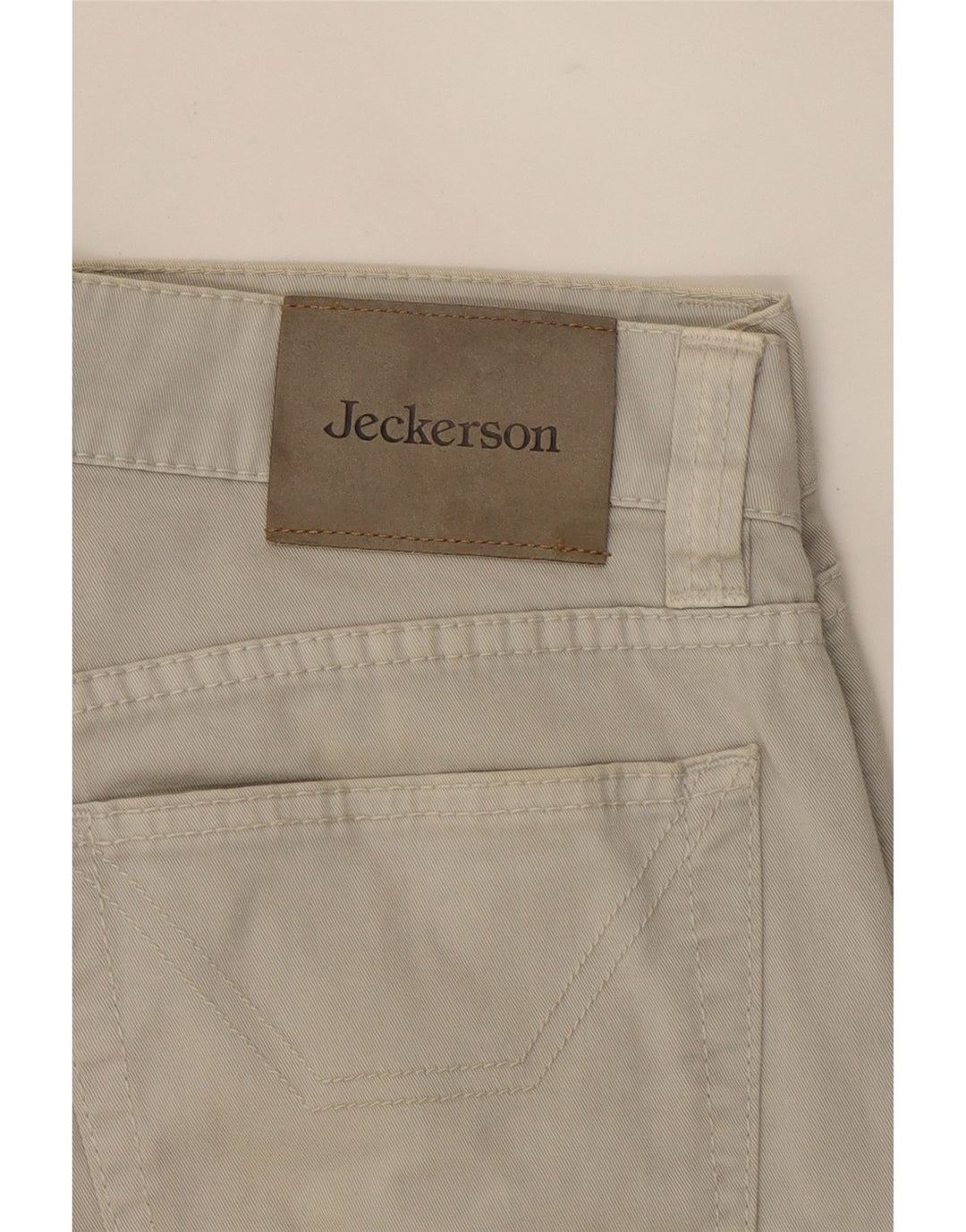 JECKERSON Mens Straight Casual Trousers W31 L33 Beige Cotton Vintage Jeckerson and Second-Hand Jeckerson from Messina Hembry 