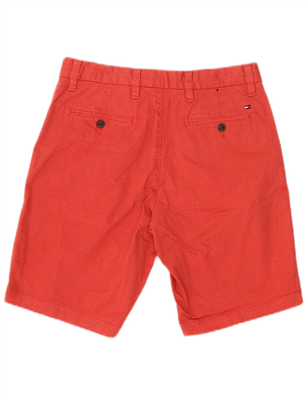 Tommy Hilfiger Masculino Brooklyn Chino Shorts W30 Médio Vermelho Geométrico
