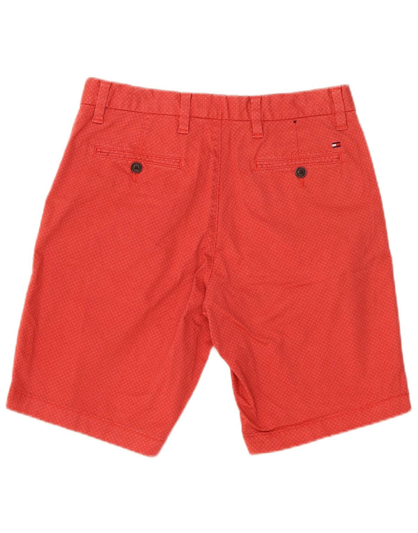 Tommy Hilfiger Masculino Brooklyn Chino Shorts W30 Médio Vermelho Geométrico