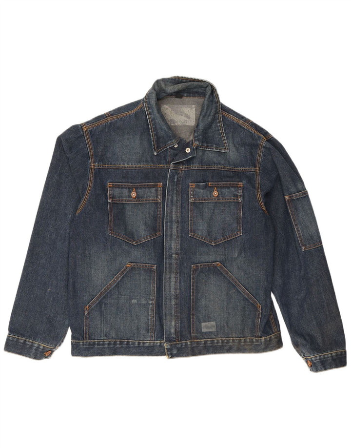 Jaqueta jeans masculina Meltin' Pot Reino Unido 40 grande algodão azul marinho