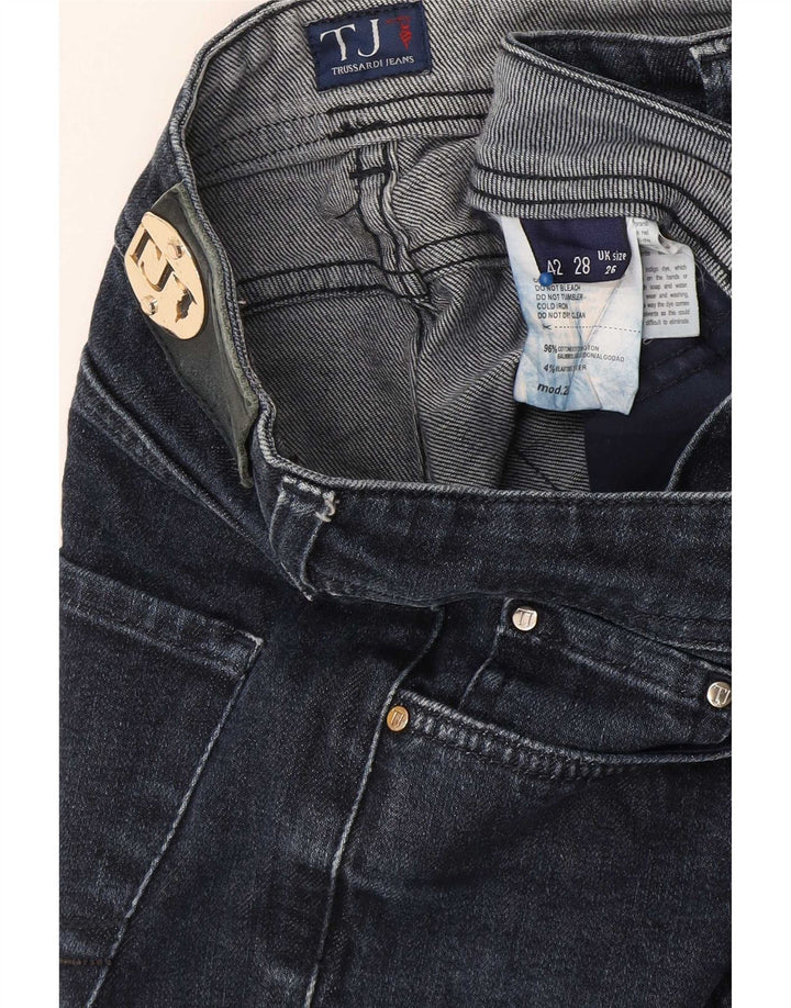 Trussardi Jeans Slim Feminino W26 L28 Algodão Azul Marinho