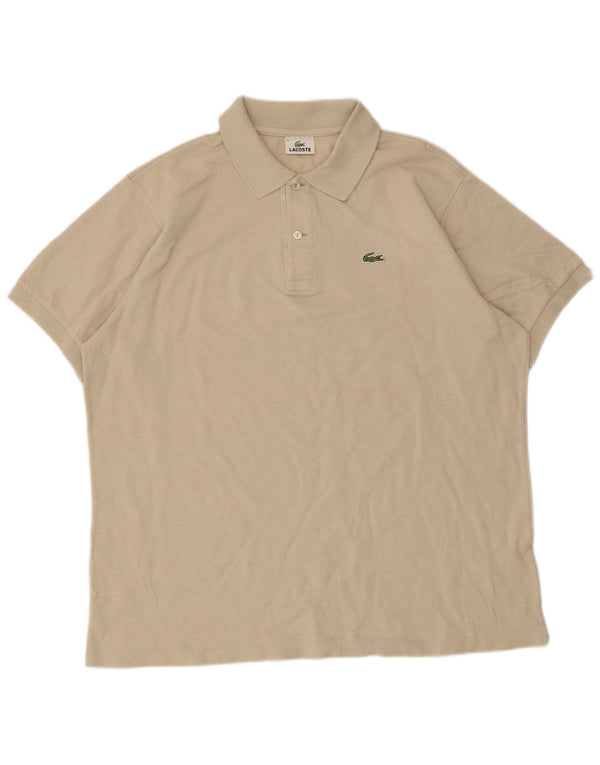 Camisa polo masculina Lacoste tamanho 6 XL bege