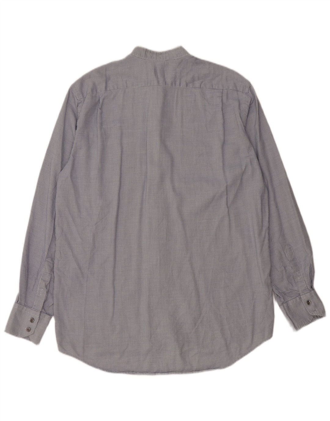 Camisa xadrez masculina Lacoste tamanho 40 médio azul houndstooth algodão clássico