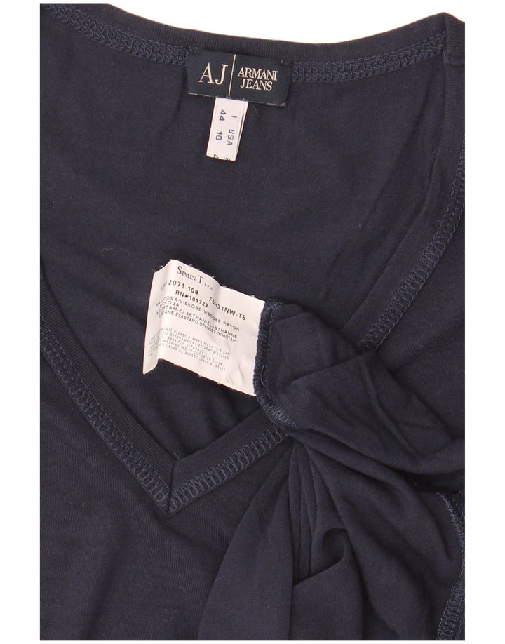Camiseta feminina ARMANI JEANS Top IT 44 Viscose azul marinho médio