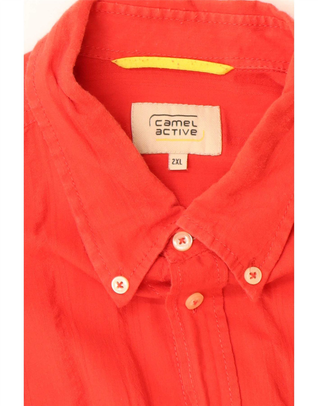 Camisa masculina de manga curta Camel Active 2XL algodão vermelho