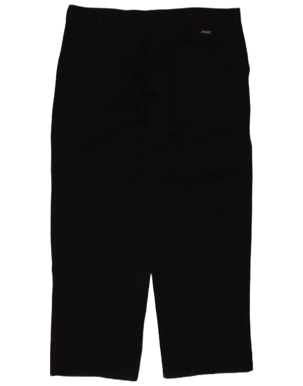 Calças Chino retas masculinas Dickies W42 L32 poliéster preto
