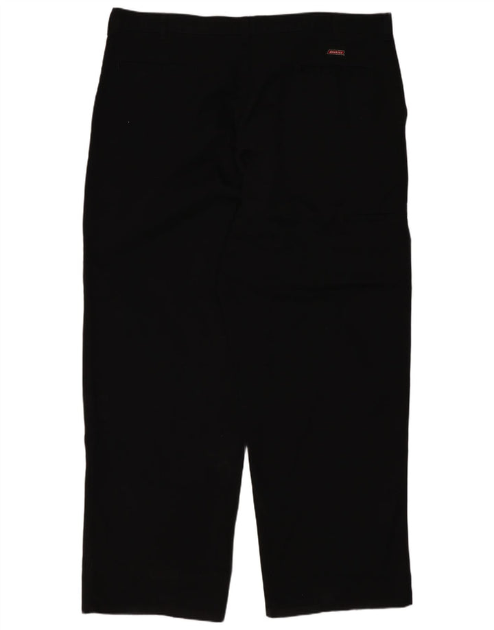 Calças Chino retas masculinas Dickies W42 L32 poliéster preto