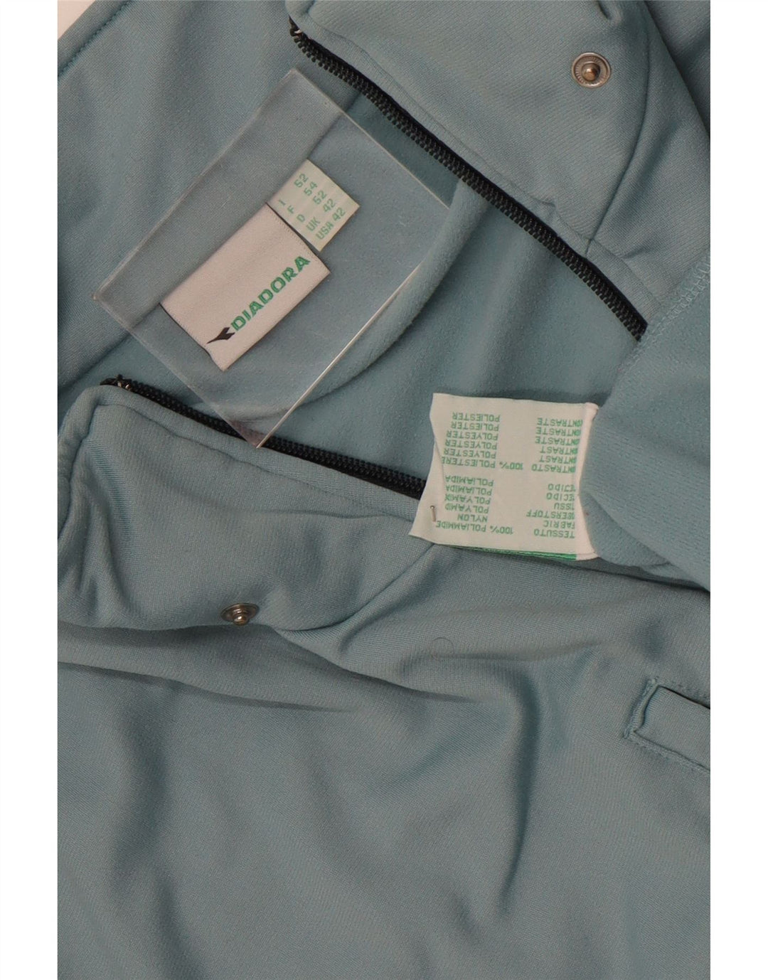 Diadora Mens Tracksuit Top Jacket Grande Azul Poliamida