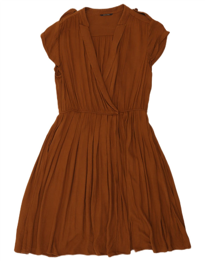 Vestido feminino Massimo Dutti EU 42 grande viscose marrom