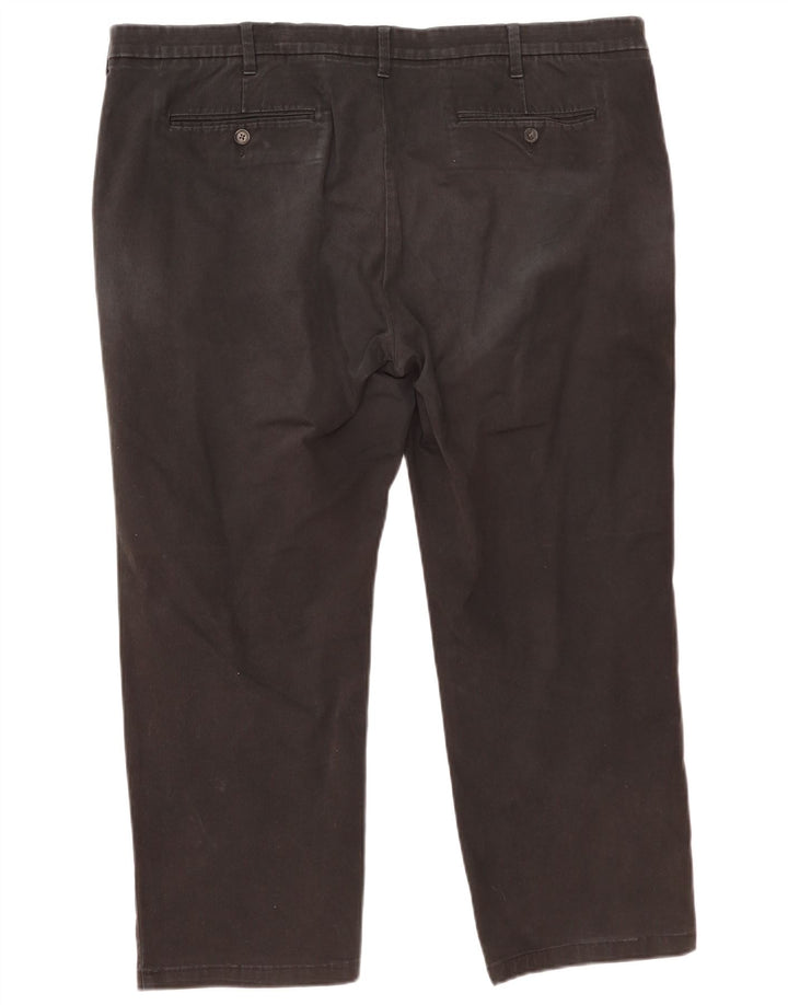 Calça cortada masculina Marks & Spencer Regular Fit W44 L25 algodão preto