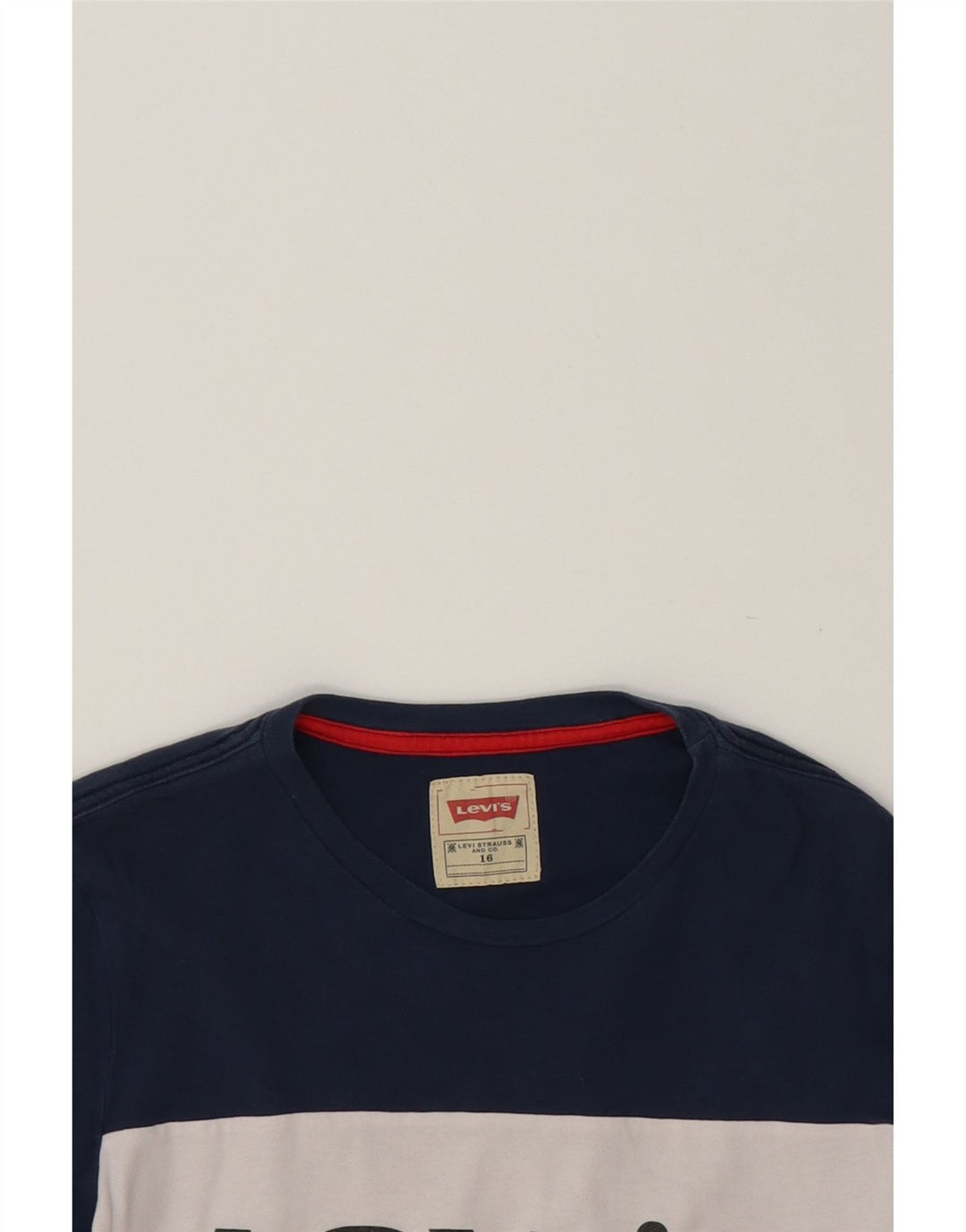 LEVI'S Boys Graphic Top Long Sleeve 15-16 Years Multicoloured Colourblock Vintage Levi's and Second-Hand Levi's from Messina Hembry 