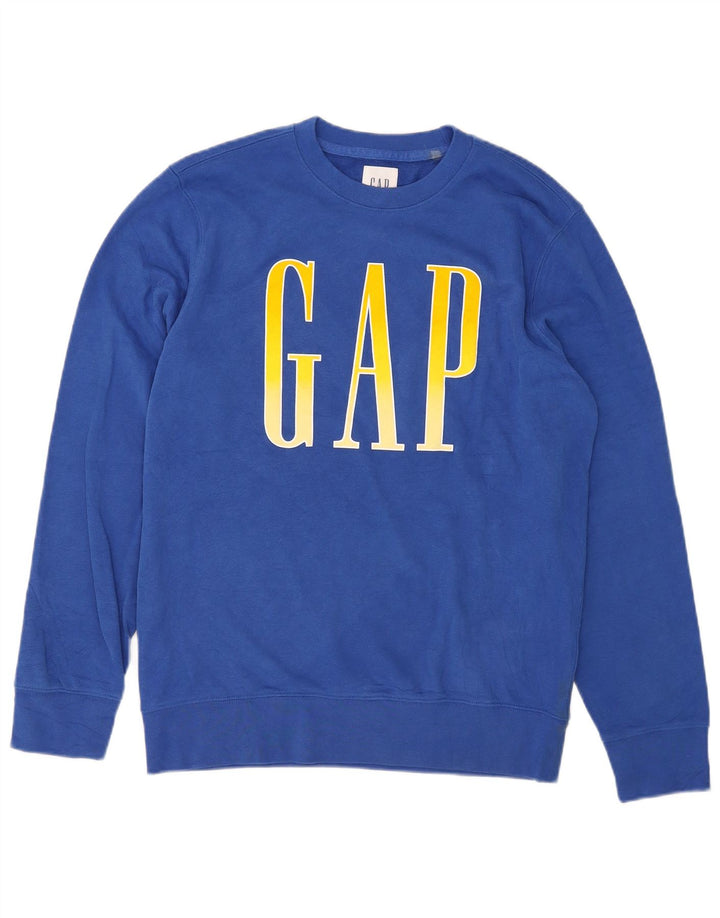 Suéter gráfico feminino Gap UK 14 algodão azul médio