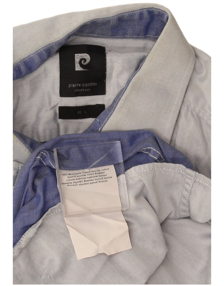 Camisa masculina Pierre Cardin tamanho 42 grande algodão cinza