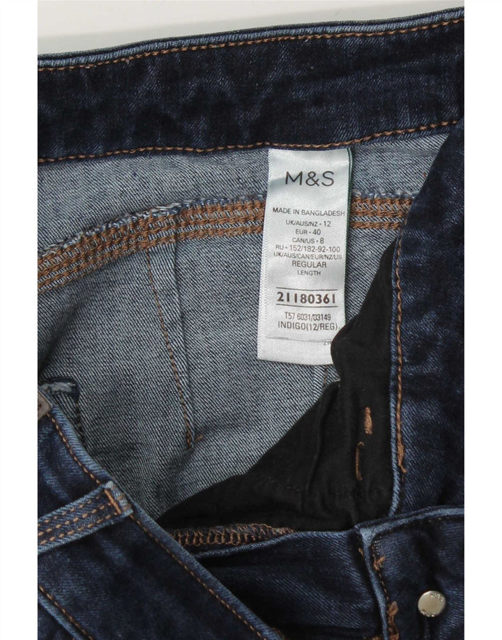 Magic Womens Slim Jeans UK 12 Médio W30 L26 Azul Marinho Algodão