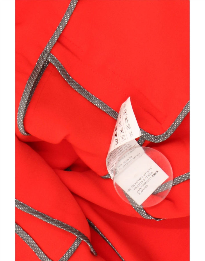 Jaqueta blazer feminina Sisley com 4 botões UK 10 poliéster laranja pequeno