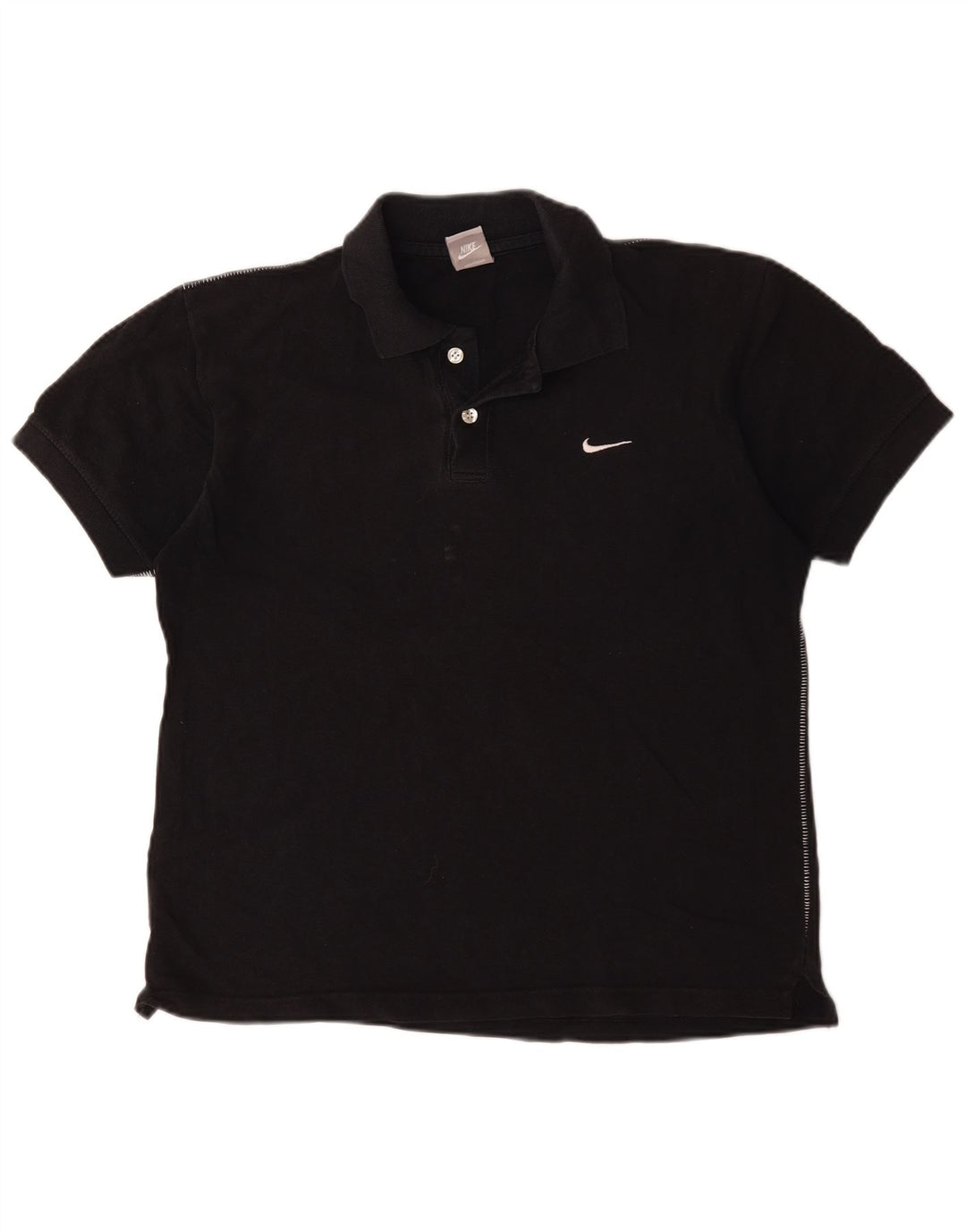 Camisa polo feminina Nike UK 10/12 médio algodão preto