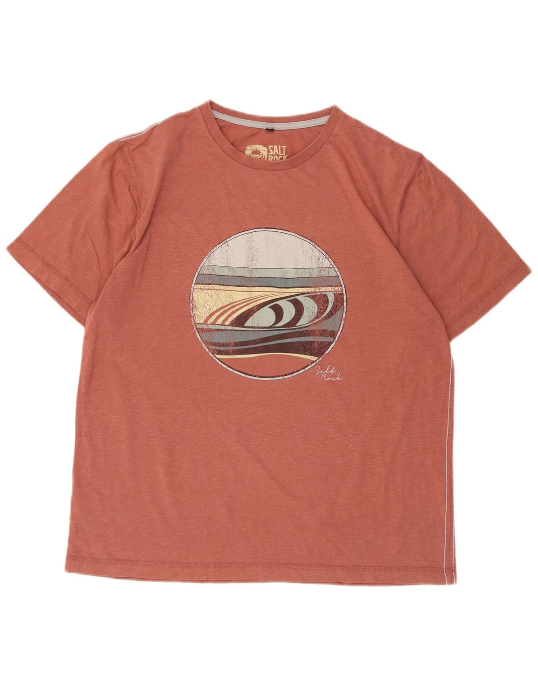 Camiseta masculina Saltrock Classic Fit gráfica Top laranja médio