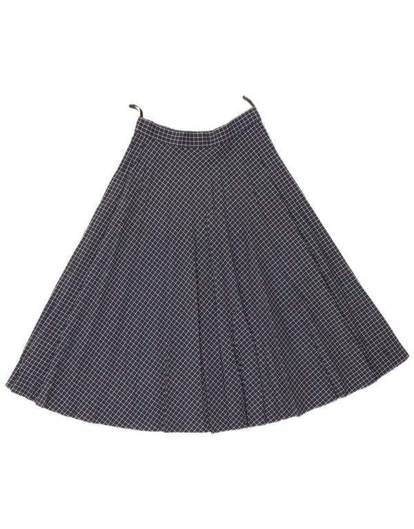 Saia vintage feminina linha A W25 XS xadrez azul marinho