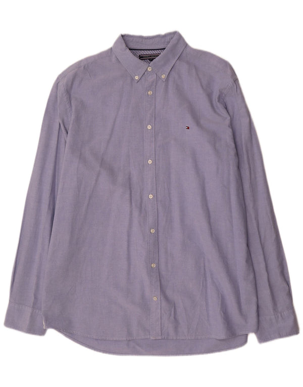 Camisa masculina Tommy Hilfiger New York Fit 2XL algodão azul