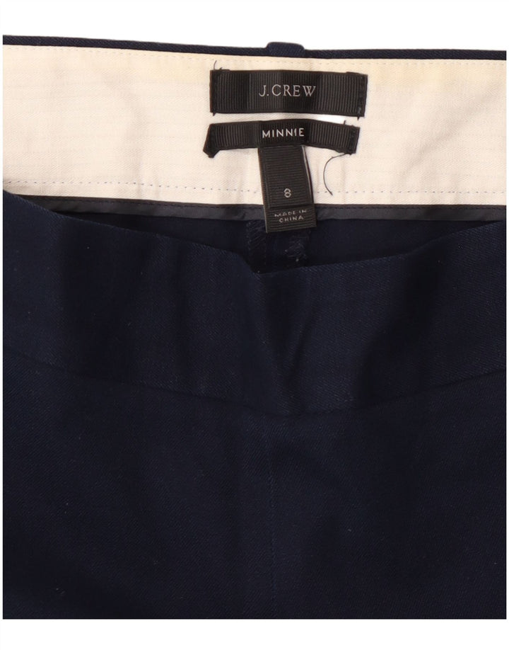 J. CREW Calça feminina Minnie Slim Cropped US 8 Médio W30 L26 Azul marinho