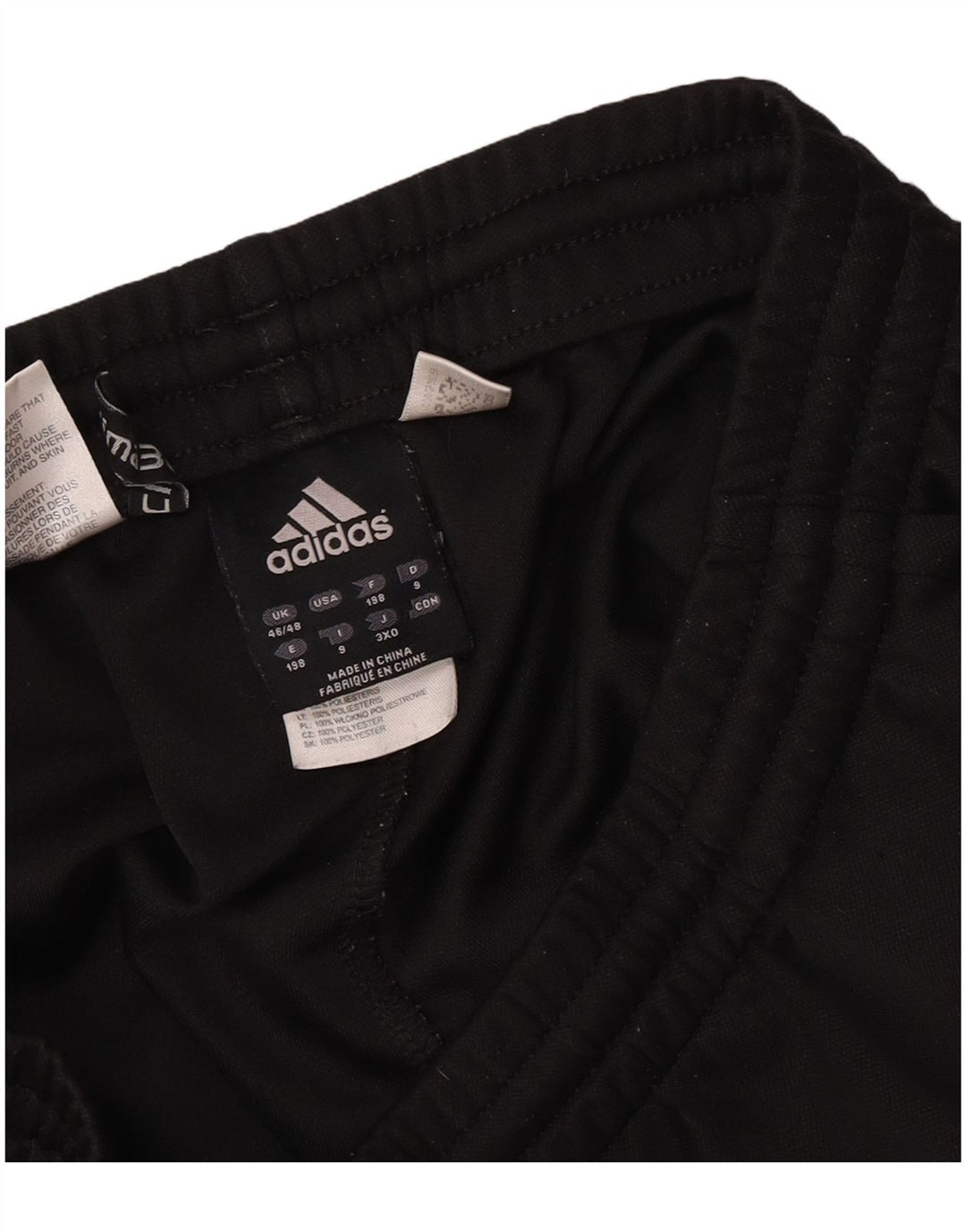 Calças de treino masculinas Adidas UK 46/48 XL poliéster preto