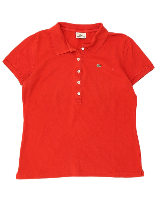 Camisa polo feminina Lacoste tamanho 44 grande algodão vermelho