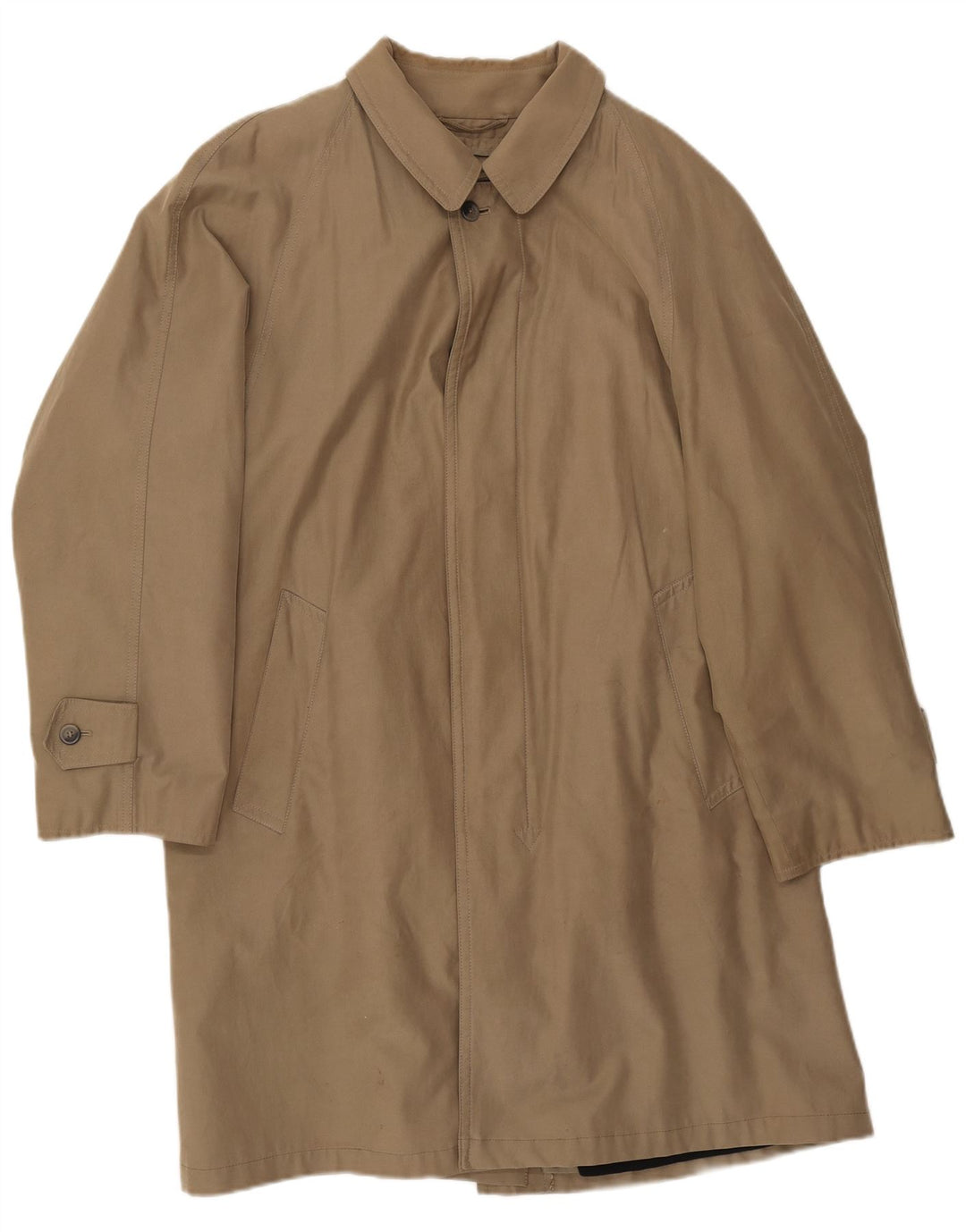 Sobretudo masculino Jaeger Loose Fit UK 38 algodão bege médio