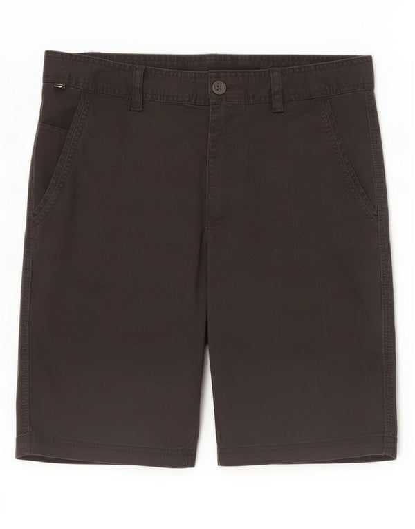 Columbia Mens Slim Fit Chino Shorts W30 Algodão Cinza Médio