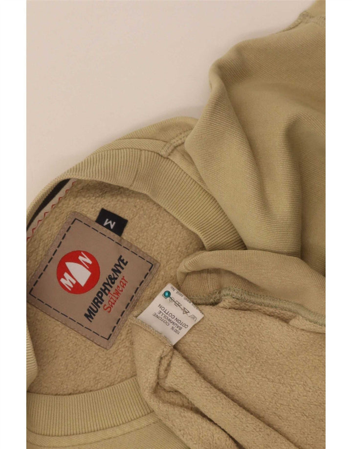 Murphy & Nye moletom gráfico masculino jumper médio cáqui algodão