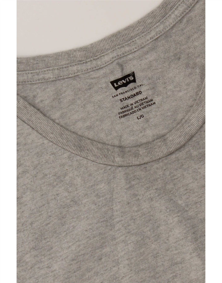 Camiseta masculina Levi's grande algodão cinza