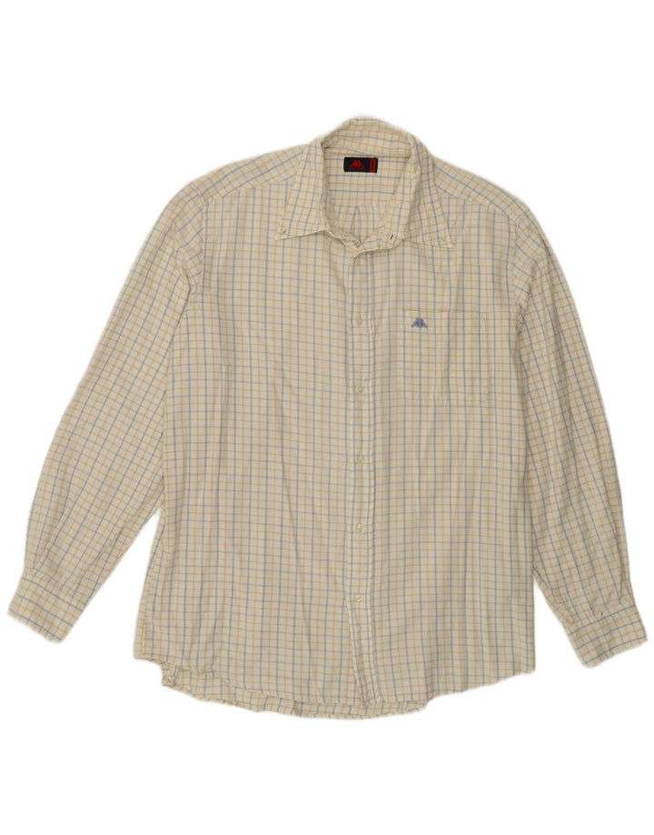 Camisa masculina Kappa XL Off White Check Cotton